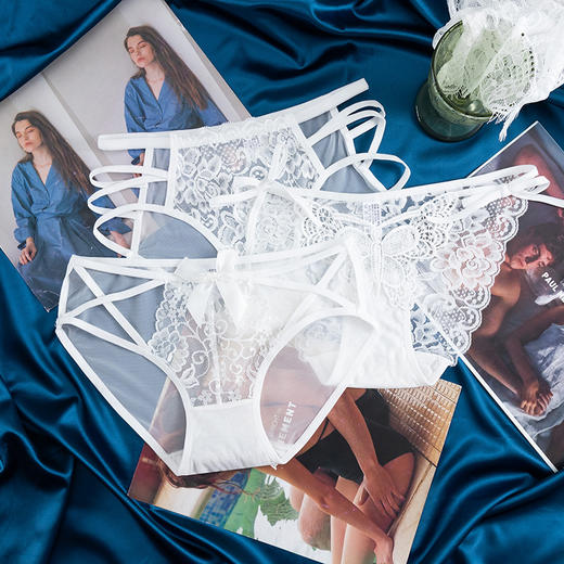 【6条更值❗️仙气性感蕾丝内裤】超薄镂空网纱，打造若隐若现的高阶性感，舒适包裹，既诱惑又迷人！低腰提臀高质量纯棉裆网纱女士三角内裤 商品图6