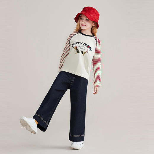 笛莎Deesha 童装女童裤子2025秋新款女童牛仔裤 商品图2