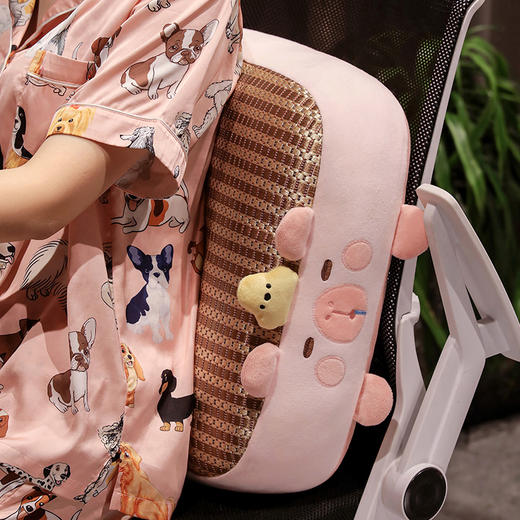 自然醒卡皮巴拉冰藤蒲团坐垫夏季学生教室板凳屁垫藤席垫汽车椅垫QYL 商品图13