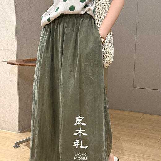 【不退不换】铜氨丝七分裤（3706-1） 商品图2