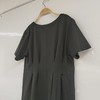 XC7602夏季极简舒适百搭显瘦黑色圆领短袖宽松休闲时尚直筒中长款连衣裙A3-1 商品缩略图2