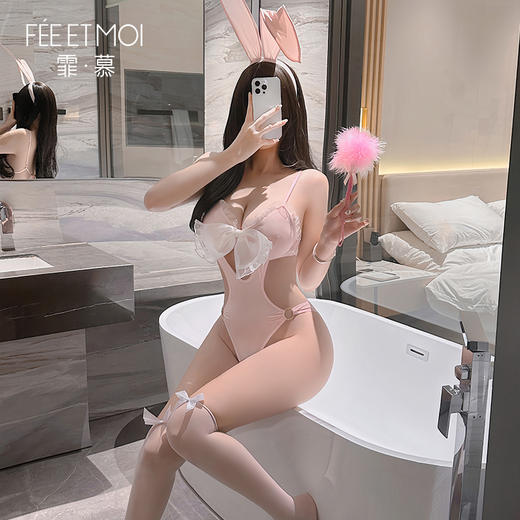 【兔女郎】霏慕 蝴蝶花边甜美兔女连体衣6570 商品图7