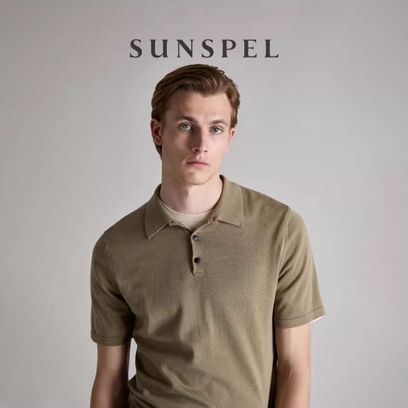 【海岛棉系列】SUNSPEL男士Sea Island海岛棉短袖Polo衫纯色舒适