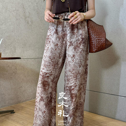【特价不退不换】【预售7天】良木礼印花面料裤（Q645） 商品图2