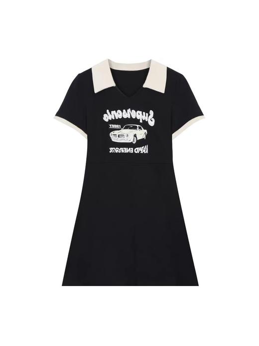 八一，一折钜惠XC7798，2025夏季新款简约甜美淑女减龄宽松型休闲T恤中长款连衣裙B3-2 商品图1