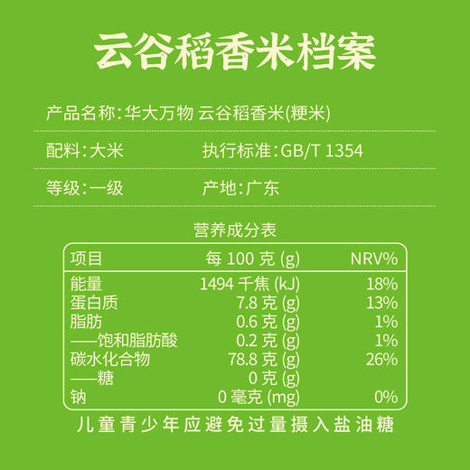 【云谷稻香米】华大万物云谷稻香米圆润饱满香甜软糯多年生大米真空包装2.5kg 商品图8