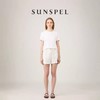 【亚麻系列】SUNSPEL 女士春夏白色亚麻短裤时尚度假休闲短裤 商品缩略图0