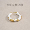 ANGEL ISLAND 「花园」彩色白色滴釉浮雕花卉耳圈气质古典耳环 商品缩略图4
