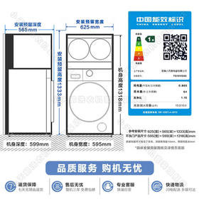 小天鹅（LittleSwan）迷你小乌梅3.0双筒分区洗可组懒人三筒套装 内衣洗衣机 洗烘一体 纯平全嵌水魔方 直驱电机 可叠放 TD10VE60+TNDD20-08AIDE