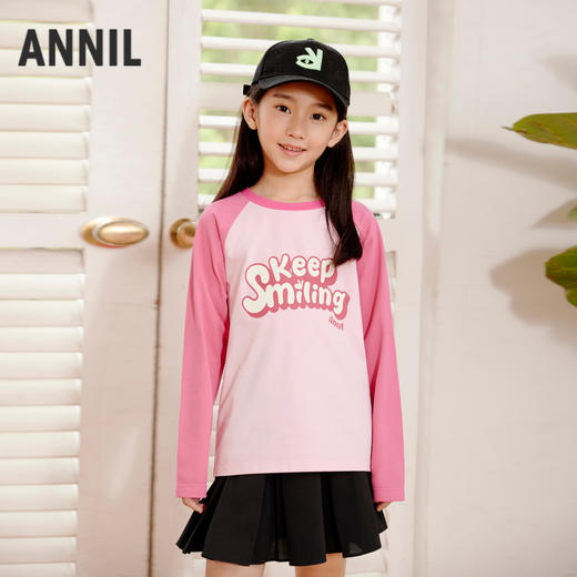 男女童圆领长袖针织衫秋季新款安奈儿童装EM531598 商品图1