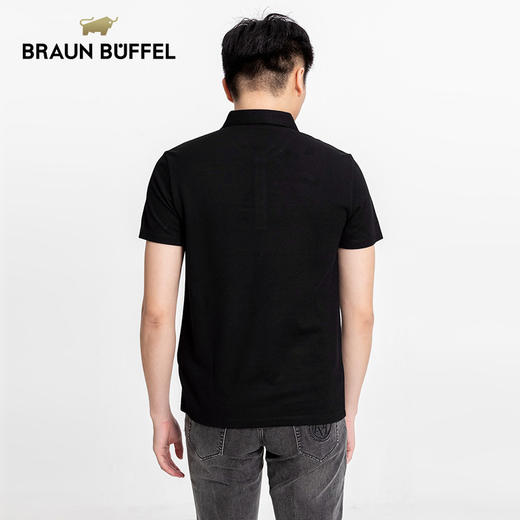 布兰施男装夏翻领高端t恤气质短袖商务休闲绅士polo衫男上衣 商品图3