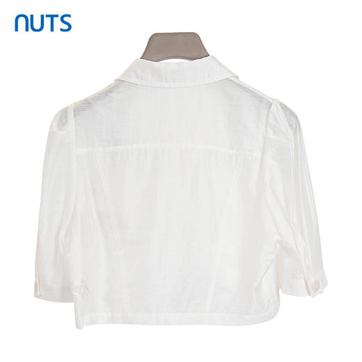 NUTS商场同款夏季白色简约通勤时尚T恤423041182 商品图1
