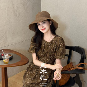良木礼印花连衣裙（0065）