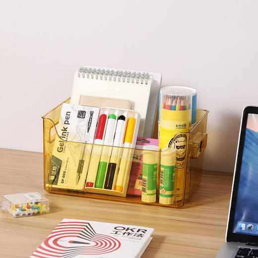 【批发】美丽雅中号收纳筐玩具化妆品零食办公收纳盒颜色随机 1个 商品图8