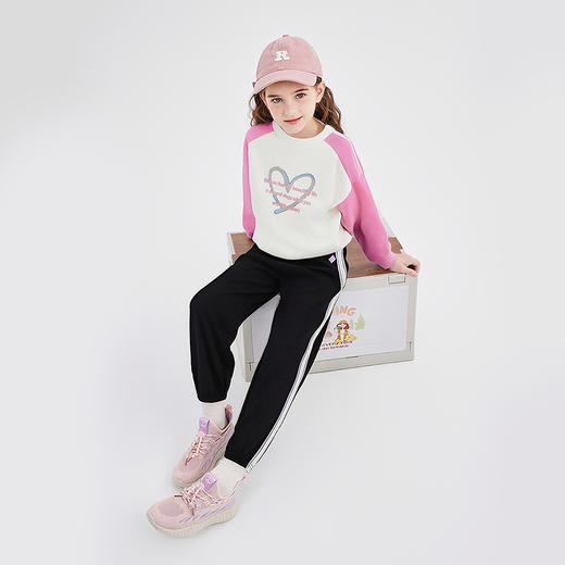 笛莎Deesha 童装女童裤子2025秋新款女童撞色织带束脚卫裤 商品图2