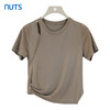 NUTS商场同款夏季设计感百搭休闲薄款气质短袖T恤422021016A 商品缩略图0