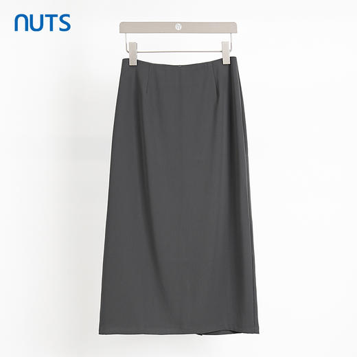NUTS商场同款夏季简约通勤高腰A字显瘦中长款半身裙424062250 商品图2