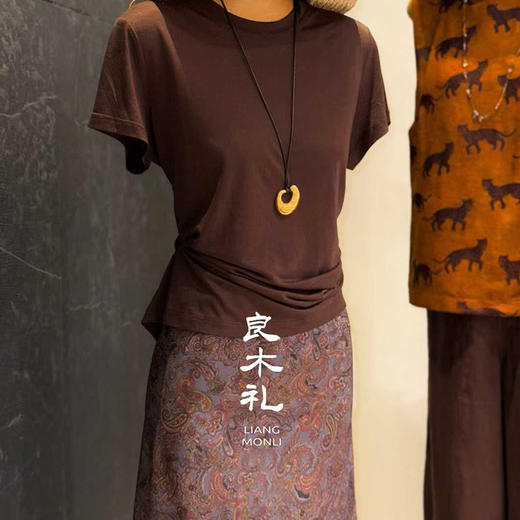 【预售7天】良木礼真丝复古半裙（8838） 商品图0