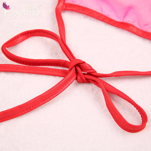 霏慕外贸情趣内衣女式透视肚兜套装网纱制服诱惑性感绑带睡衣7854 商品图2