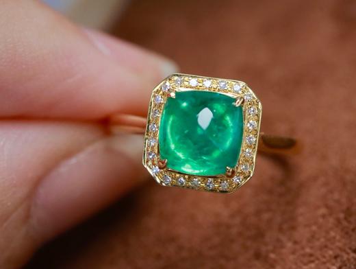 1.03ct糖塔祖母绿戒指 商品图3