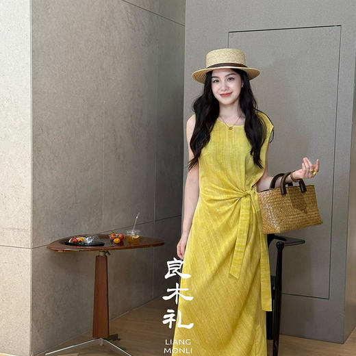 【预售7天】良木礼天丝亚麻连衣裙（51191） 商品图3