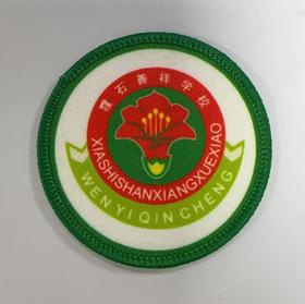 通版佛山市霞石善祥学校包边校徽校服布标姓名贴章可缝烫现货发51