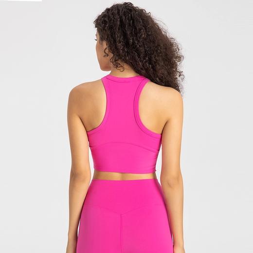 跃牌【美西西系列】真莱卡一体式瑜伽背心夏季健身运动文胸内衣裸感弹力防震WX-618 商品图3