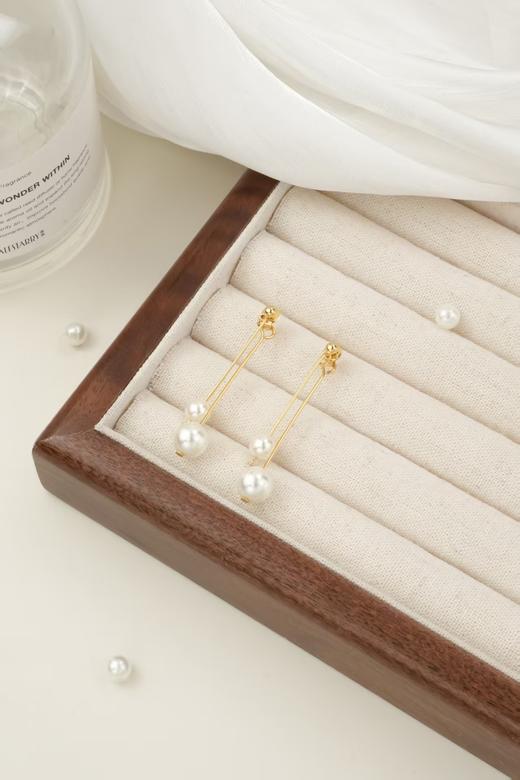 优雅气质ninina流苏珍珠耳钉 商品图5