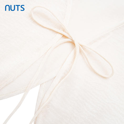 NUTS商场同款夏季白色设计感简约气质小披肩长袖衬衫425011175 商品图3