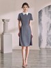 IWY/灰色名媛小香风连衣裙女轻奢高级感高端气质拓花裙子夏季新款Q1401 商品缩略图0