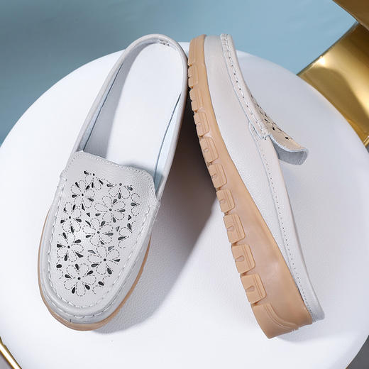 泉州 花瓣花纹镂空 高跟半托女鞋（尺寸偏小，拍大一码） 商品图5