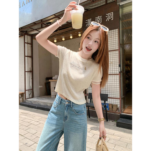 【110元任选2件】最后一波现货！夏季字母刺绣正肩T恤 商品图1