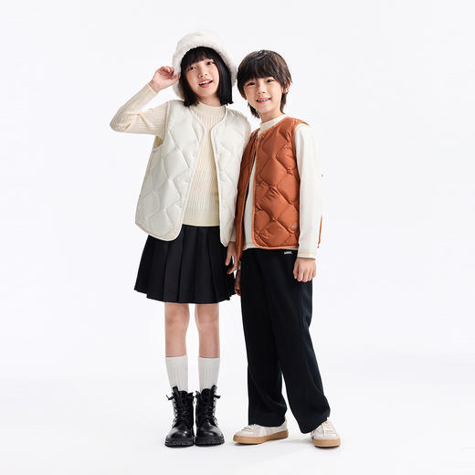 【5~15℃空气系列】校服内胆神器男女童羽绒马甲冬季新款安奈儿童装EM542635 商品图3