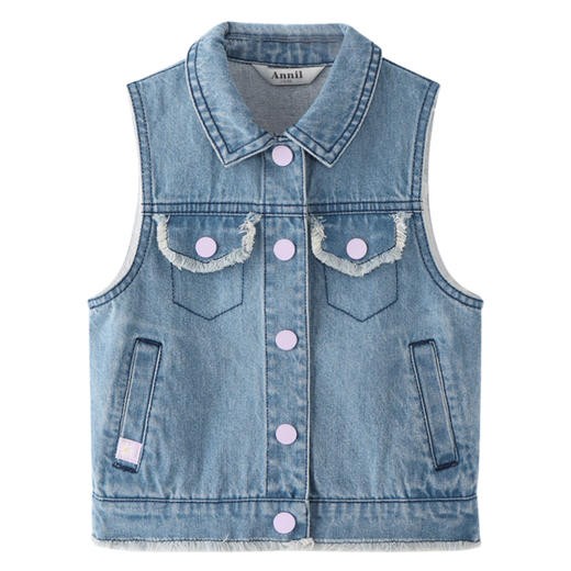 女童牛仔马夹秋季新款安奈儿童装EG532578 商品图5