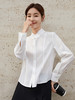 纯欲天花板 白色立领天丝衬衫 微透设计 清新长袖上衣 商品缩略图0