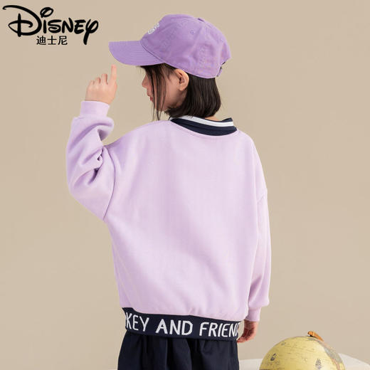 迪士尼女童卫衣冬季加绒厚款儿童冬装女孩上衣中大童衣服潮酷保暖 商品图5