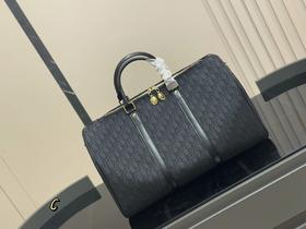 D071536百搭耐看黑色大口袋容量旅行袋健身包/  旅行包