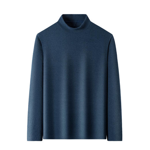 圣得西半高领套头长袖T恤2025春季新款纯色内搭圆领体恤打底衫男 商品图5