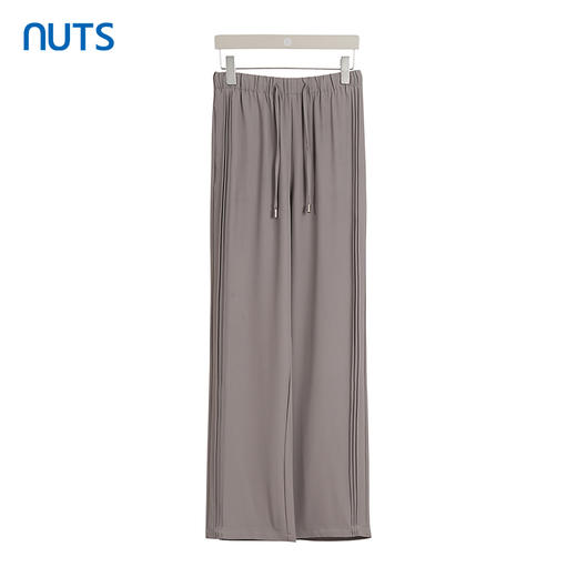 NUTS商场同款夏季纯色松紧腰系带百搭气质宽松休闲长裤428072423 商品图0