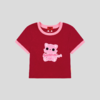 GOODBAI GOODEES 可爱小猫logo撞色正肩短款短袖T恤 商品缩略图3