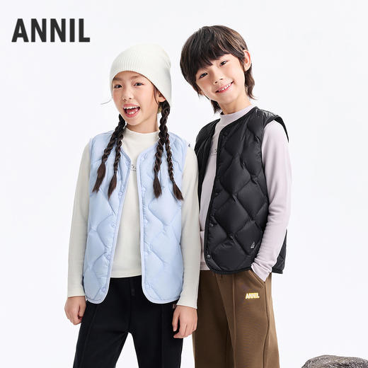 【5~15℃空气系列】校服内胆神器男女童羽绒马甲冬季新款安奈儿童装EM542635 商品图1