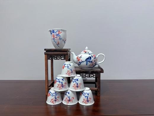 釉下彩花鸟茶具 商品图0