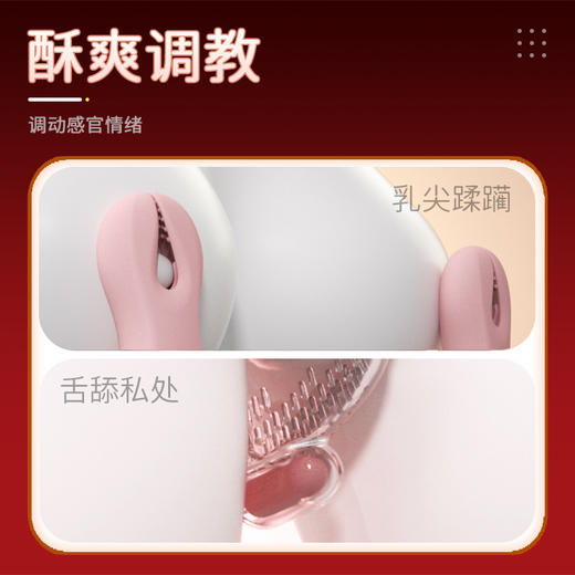 【女用器具】ROSELEX劳乐斯硅胶乳夹逗阴器调教上夹下舔 商品图5