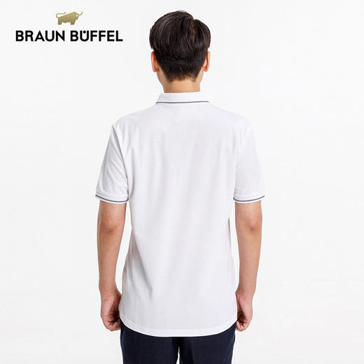 布兰施高端男士polo衫短袖新款夏季抑菌桑蚕丝翻领T恤男上衣 商品图3
