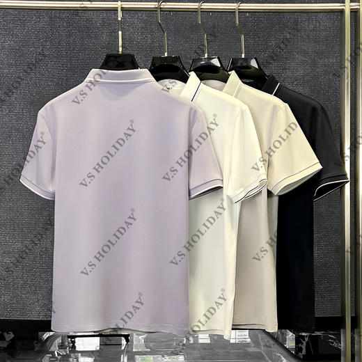 夏季男士薄款透气休闲时尚短袖编织领POLO衫/25701 商品图2