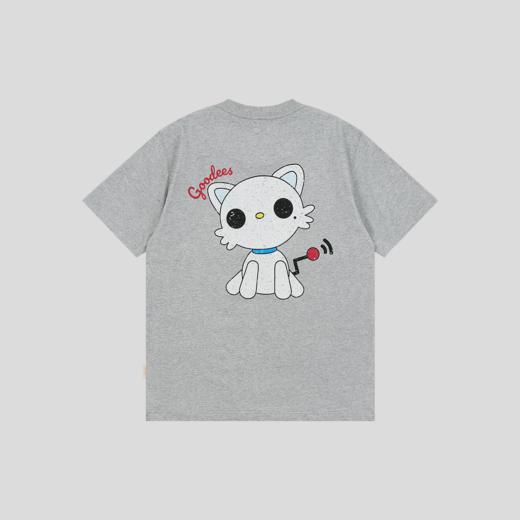GOODBAI GOODEES 机器小猫logo做旧图案印花oversize短袖T恤 商品图4