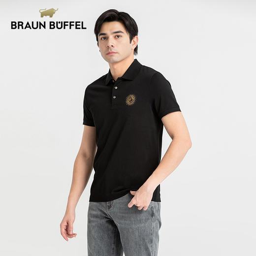 【凉感透气】布兰施高端短袖POLO衫男士t恤夏季商务修身休闲上衣 商品图1