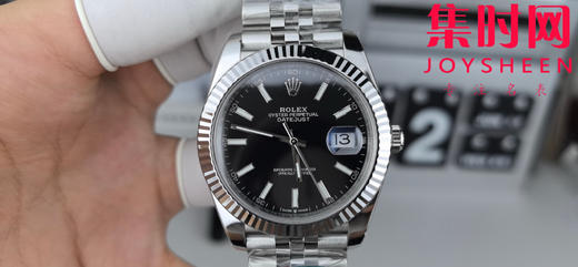 C厂劳力士日志型41mm 黑色盘 3235机 五珠链 904L钢 男士腕表 商品图1