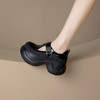 【预售5天】超轻厚底松糕T字带乐福鞋女真皮小个子增高舒适圆头百搭小皮鞋AD&854-639 商品缩略图2