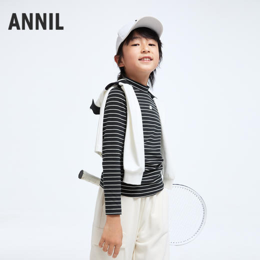 男女童中领长袖针织衫秋季新款安奈儿童装EM531597 商品图2